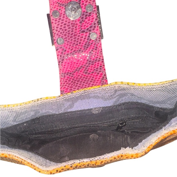 Park Avenue International Mini Shoulder Bag Purse Multicolor Snake Print - Picture 6 of 7